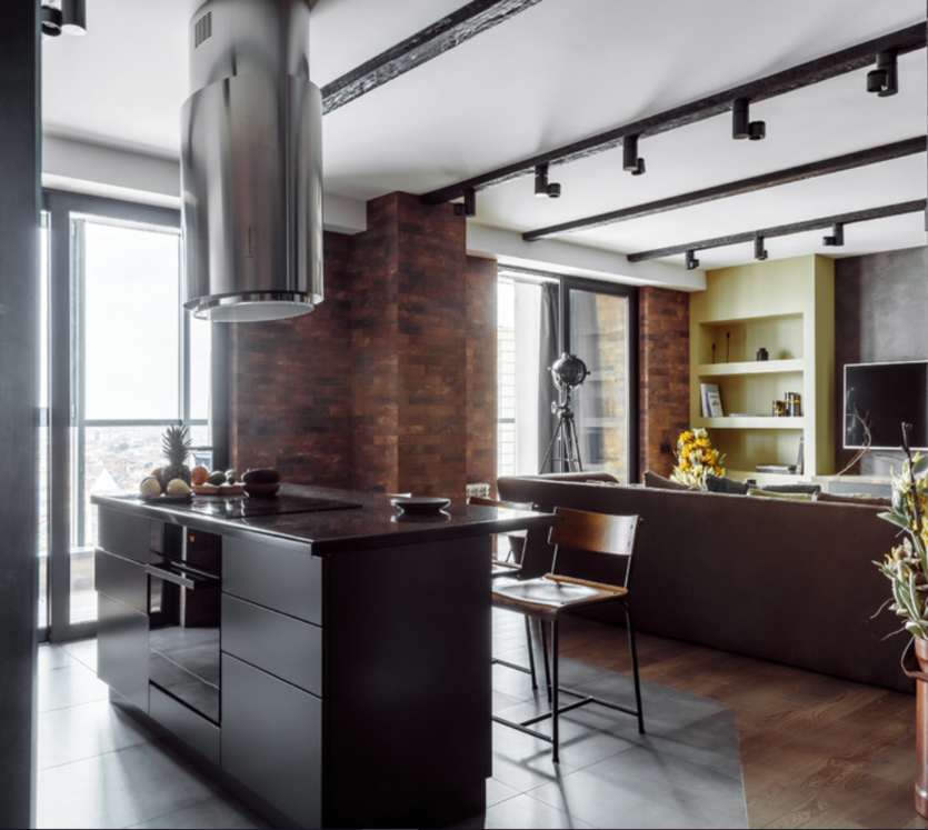 ​Правила дизайна кухни-гостиной в частном доме +  50 фото
