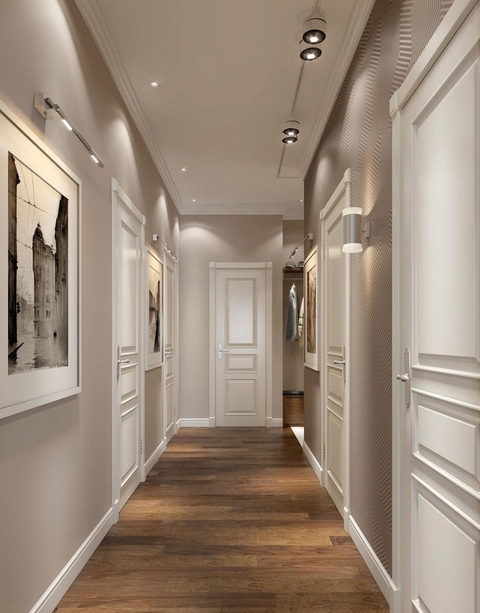 Дизайн длинного узкого коридора в квартире + фото - лучшие идеи и советы