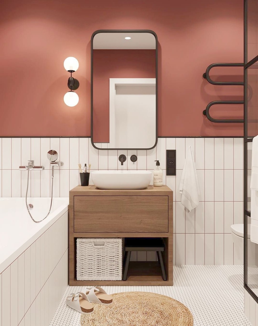 Белая плитка в интерьере ванной: 55 фото + советы по выбору и оформлению