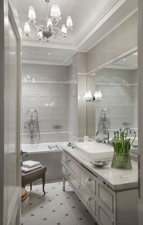 Интерьер ванной комнаты в классическом стиле: 2567 фото и идей оформления