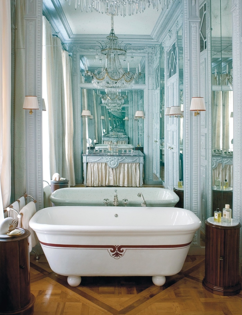 Ванная комната в классическом стиле: какие направления актуальны, что учесть + 65 примеров оформления от профи 