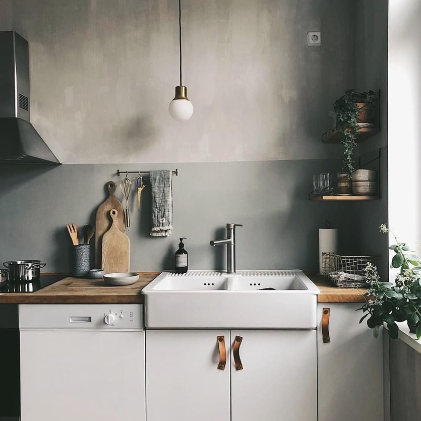 Кухня без верхних навесных шкафов ( фото): дизайн кухонных гарнитуров