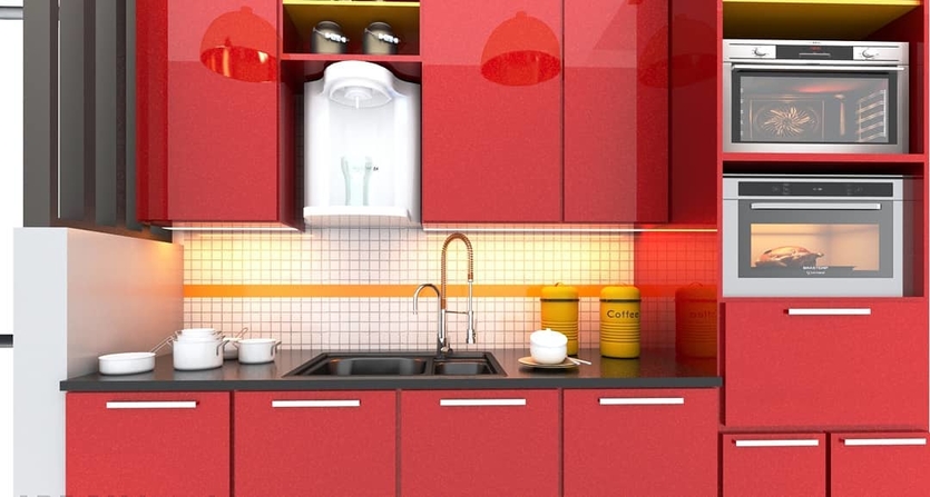 Дизайн красной кухни: за и против, советы по оформлению и 70+ фото для вдохновения