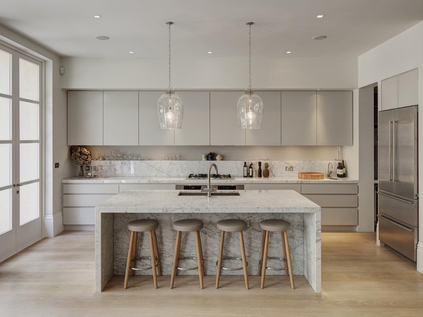 Белая кухня: 68 вариантов с фото современного дизайна интерьера