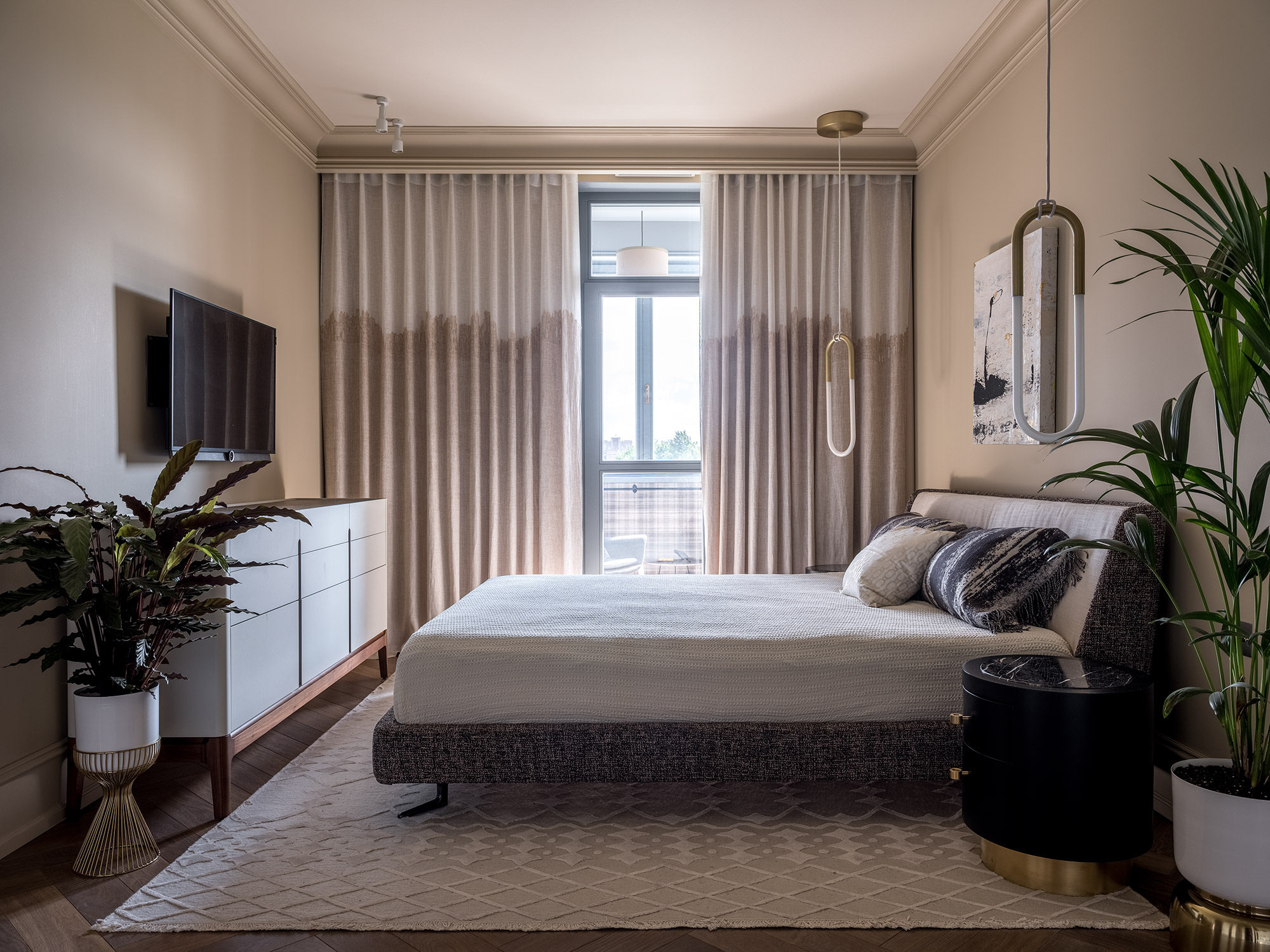 Дизайн интерьера спальни в светлых тонах в современном стиле| Фото лучших модных идей