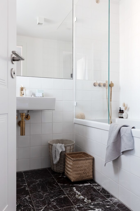 Текстиль для ванной комнаты в скандинавском стиле