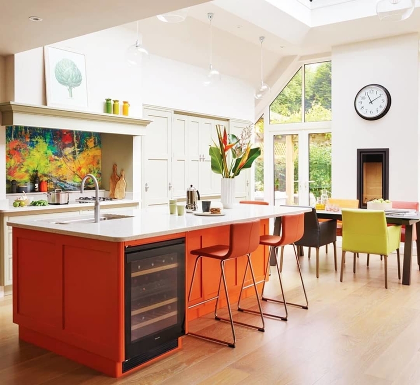 Дизайн оранжевой кухни - реальные фото в интерьере 