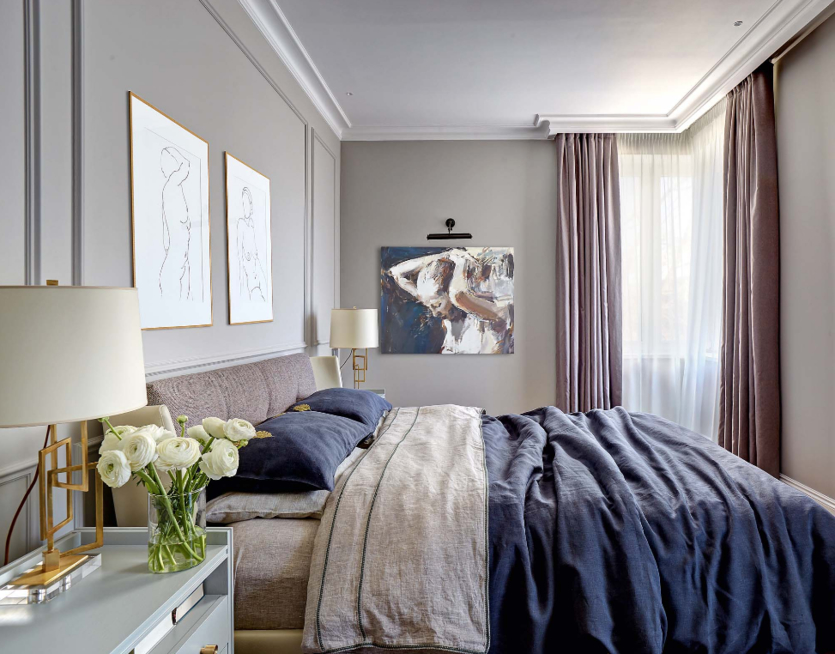 Спальня В Синих Тонах Дизайн Фото