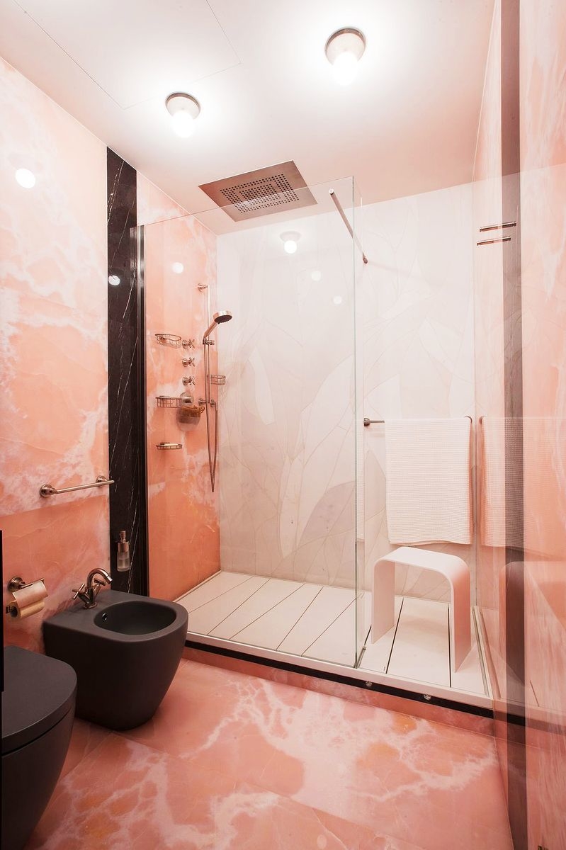 Душевая зона в ванной: 50 нетривиальных кейсов