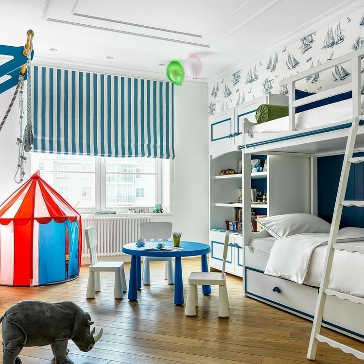 Детская комната в морском стиле: советы по оформлению и фотопримеры