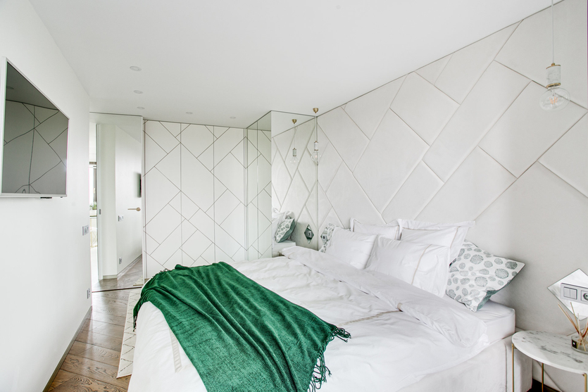 Дизайн спальни в светлых тонах (82 фото) | Подушки для кровати, Спальня, Дизайн