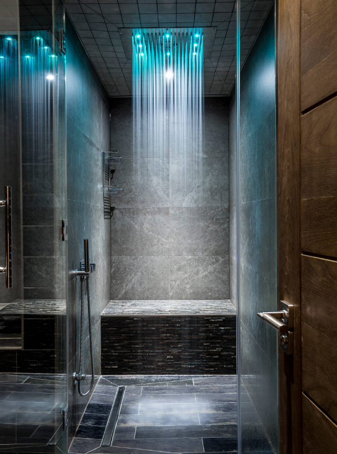 Дизайн ванной комнаты в стиле хай-тек, 30+ фото