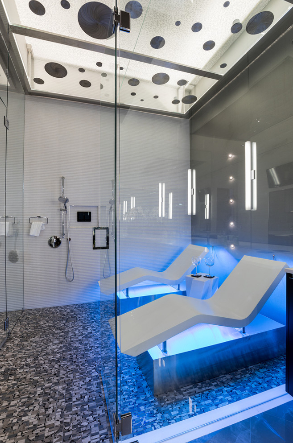 ​Ванная комната в стиле хай-тек: 70 примеров, советы по оформлению