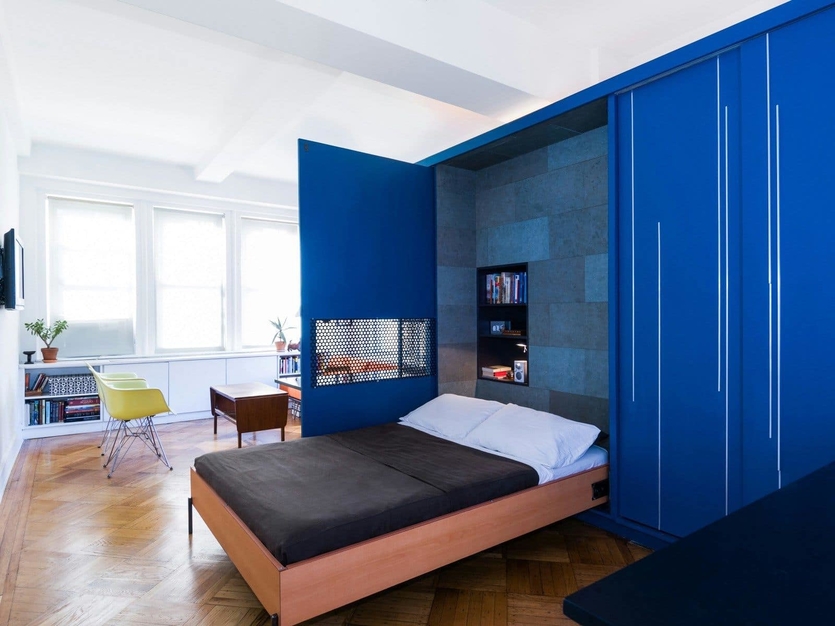 Кухня и спальня в одной комнате: варианты зонирования, дизайн-хаки и 60+ фото