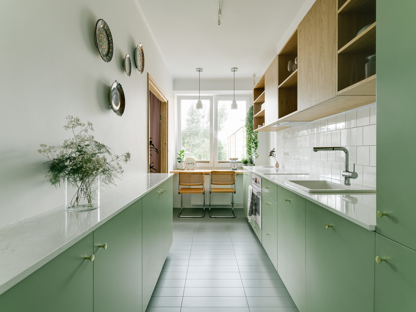 Кухня мятного цвета: прохладный интерьер | Ivybush