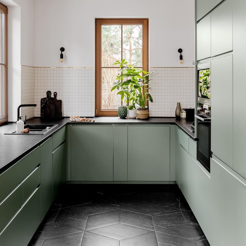 Кухня зеленого цвета в интерьере: дизайн и стиль