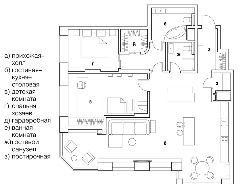 Дерево и медь: интерьер квартиры в Санкт-Петербурге с интересными фактурами