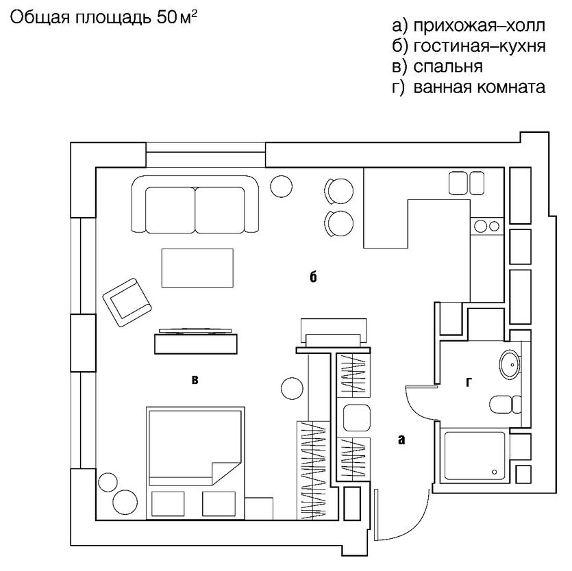 Урбанистичный интерьер на 38 этаже московской высотки