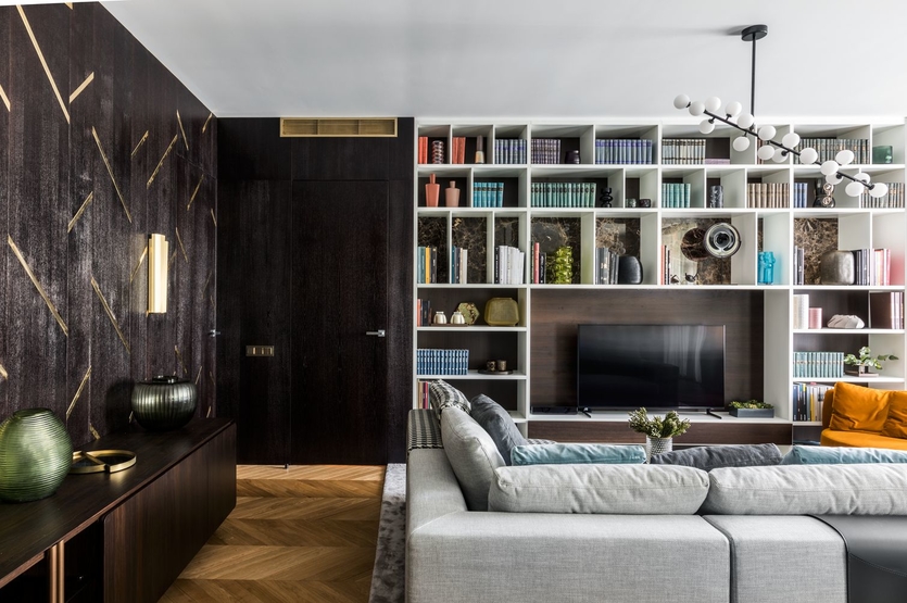 Шкафы в гостиную: 7 дизайнерских примеров