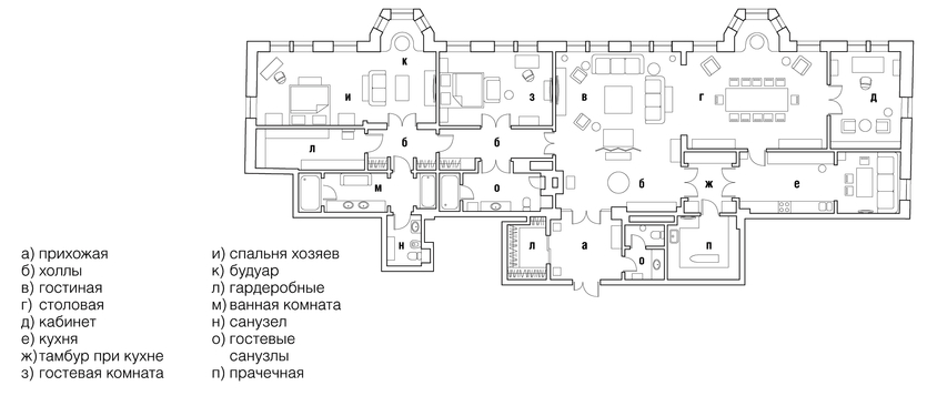 Двадцать окон и анфиладная планировка: светлый интерьер квартиры в Москве