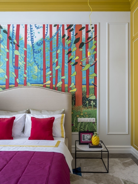 Акцентная стена из обоев в спальне: 10 ярких примеров