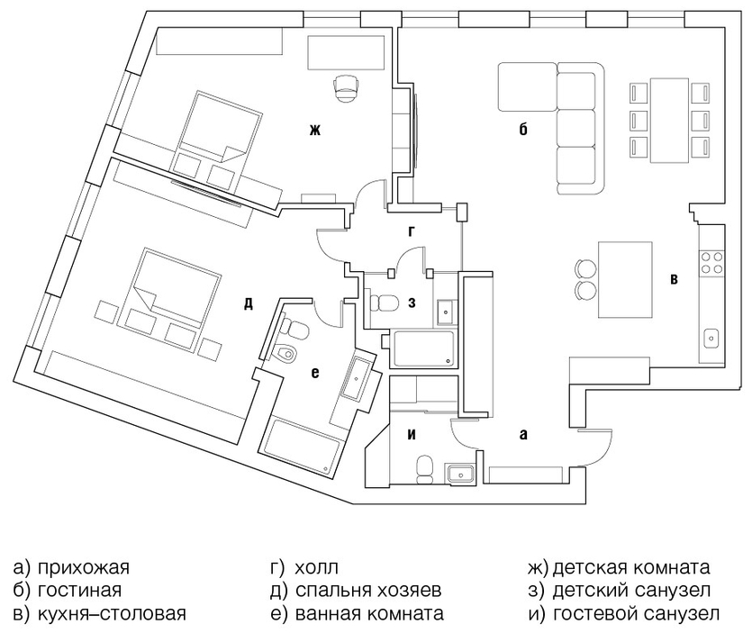 Квартира с продуманной планировкой и интерьером в центре Москвы