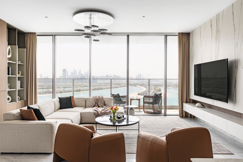 Лаконичный и роскошный интерьер апартаментов в Дубае