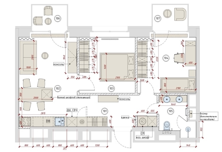 Элегантная эклектика в ритме Jazz: квартира для семьи