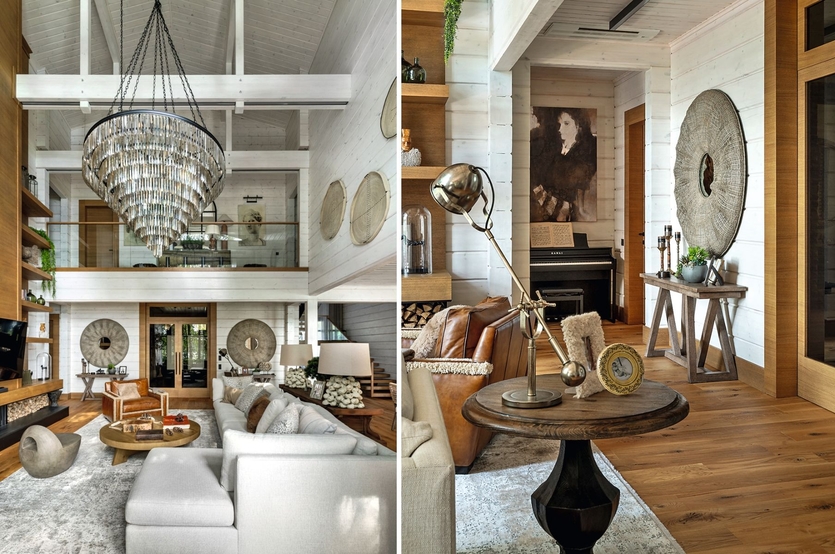 Современное шале: большой дом у озера для семьи