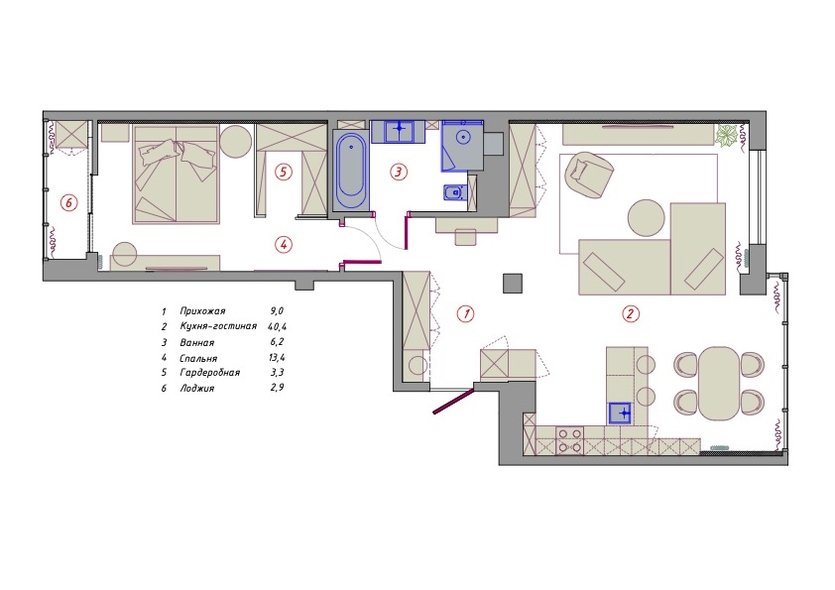 Квартира с расслабленной атмосферой для гедонистов