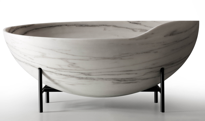 Мрамор в ванной: дизайнерский вариант