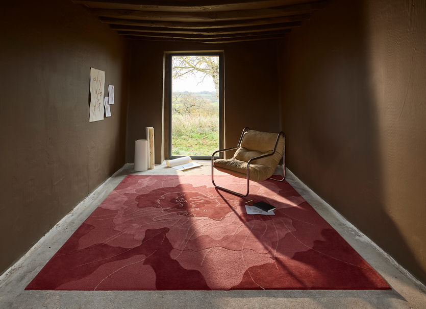 Новинки в гостиную: флористические ковры