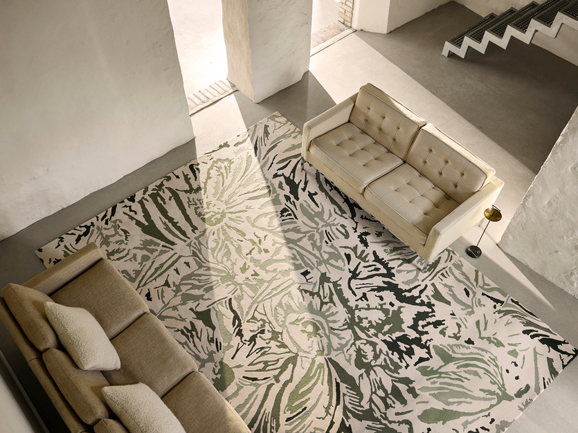 Новинки в гостиную: флористические ковры
