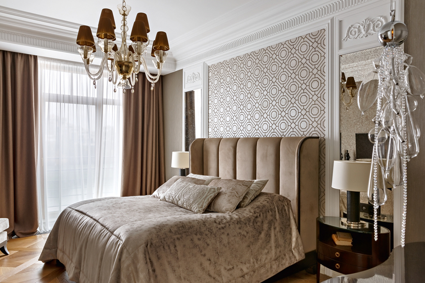 Спальня в классическом стиле: 60 фото дизайна интерьера