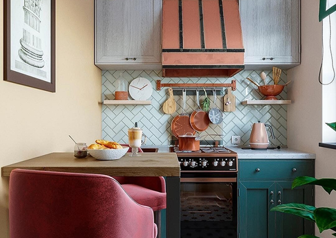 Дизайн интерьера кухни с использованием плитки